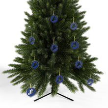Load image into Gallery viewer, Elegant Acrylic CRCL Three Pelican Ornament – Clear with Blue Design
