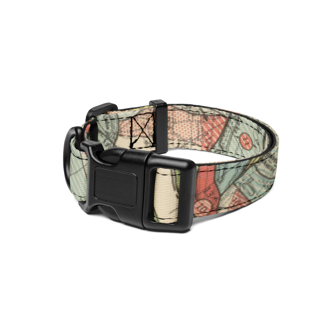Ancient Courses Mississippi River Meander pet collar